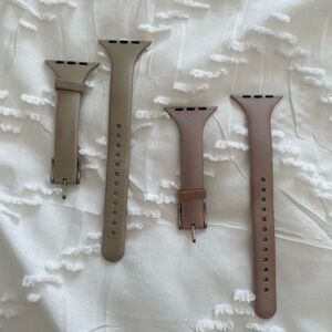 Set of Two Apple Watch Bands in gold and rose gold